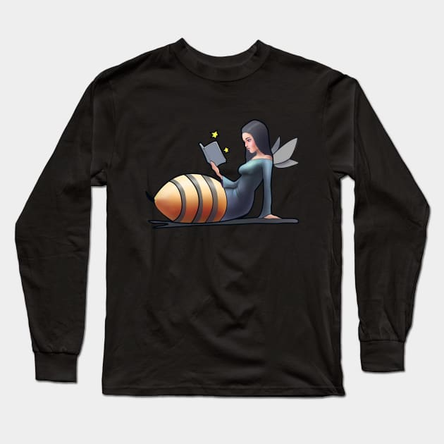 Bee girl a book worm Long Sleeve T-Shirt by Dre